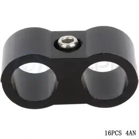 E1092-19-2201cp Eccpp 16pcs 4/6/8/10an Hose Separator Clamp Fitting Adapter Bracket For Gas/fuel