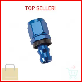 624030 Edelbrock Twist-lok Red/blue Anodized Aluminum -10an Straight Hose End