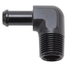 8169 Edelbrock Pipe To Hose Barb Fitting 3/8 1/2 Black Anodized