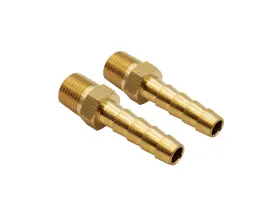 00-9103-0 Empi 9103 Brass Fuel Fittings Pair Fits 1/4 Inch Hose Dune Buggy Regulator 910