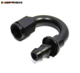 10-180-06 Emusa Ft Bk 1x An6 6an An-6 180 Degree Black Push On/ Lock Hose End Fitting Adapter 10-180-06 Emusa Ft Bk 1x An6 6an An-6 180 Degree Black Push On/ Lock Hose End Fitting Adapter