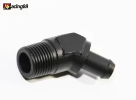 Emusa Ft 12-12-045 Bk Universal 1/2 Inch Npt Male To Hose Barb Black 45degree Aluminum Fitting Adapter