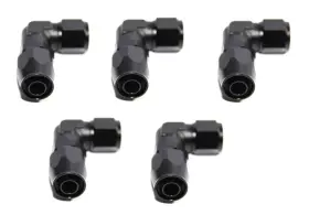 60-090-06 Emusa Ft Bkx5 5pcblack An6 6an An-6 90deg Swivel Oil/fuel Line End Union Elbow Fitting Adapter