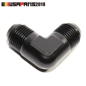 An10-an10-01 Emusa Ft Bk 1x An10 10-an Male To 10an An-10 90 Degree Black Swivel Fitting Universal