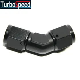 An6-an6-045 Emusa Ft Bk 1pcs Black An6 Female To 6an An-6 Flare 45degree Swivel Fitting Adapter