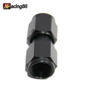 Emusa Ft F-an6-an6-f Bk 1x Universal An6 Female To 6an Black 0degree Flare Swivel Fitting Adapter