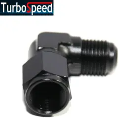 F-an6-an6-m-090 Emusa Ft Bk 1pcs An6 Female-6an An-6 Male Flare 90 Degree Black Swivel Fitting Adapter