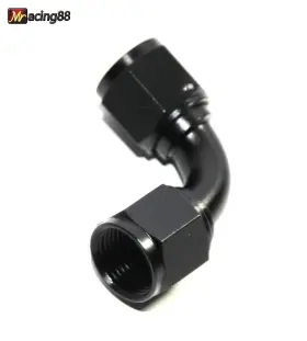F-an8-an8-f-090 Emusa Ft Bk 1xan8 8an Female To An-8 90 Degree Black Swivel Fuel Oil Gas Line Fitting