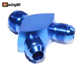 Emusa Myf An10-an8 Universal An10 10-an Male To 2x An8 8-an Blue 3-way Y-block Fitting Adapter