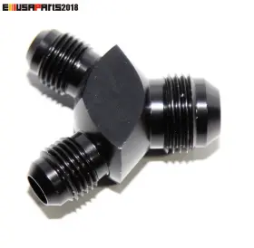 An8-an6 Emusa Myf 1pcs Black An8 8an Male To 2x An6 6an 3-way Y-block Fitting Adapter