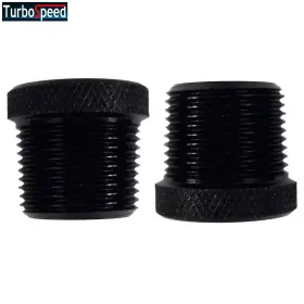 4npt-r Emusa Of-1/2-28 3/4npt-r Universal 1pairs Black Aluminum Oil Filter With 1/2-28 To 3/4npt Round Threading