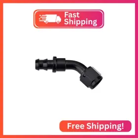Cs00133d45 Evil Energy 8an 45 Degree Push Lock Hose Fitting End Black