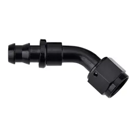 Evil Energy Cs00718d45 10an 45 Degree Push Lock Hose Fitting 5/8 Barb Black Aluminum Fuel Line