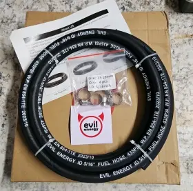 En854-1te Evil Energy 5/16 High Pressure Fuel Line Hose Efi 300 Psi 435 Working 10 Ft