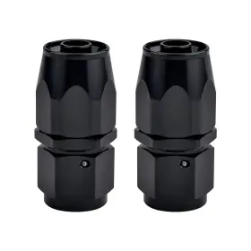Ev00509d0 Evil Energy 6an Straight Swivel Hose End Fitting For Cpe Braided - 2pcs Black