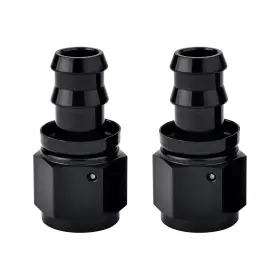 Ev01111d0 Evil Energy 6an Straight Push Lock Hose Fitting End - Black 2 Pack Durable And Reliable