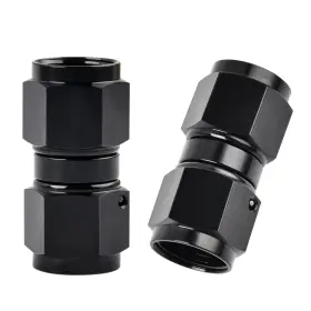 Ev01372an6bk-2 Evil Energy 6an Female Swivel Coupler Union Fitting Adapter - 2pcs Aluminum Black Ev01372an6bk-2 Evil Energy 6an Female Swivel Coupler Union Fitting Adapter - 2pcs Aluminum Black