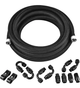 Ev01561an10bb Evil Energy 10an Ptfe Fuel Line Kit An10 E85 Nylon Braided Hose 16 Ft 1/2inch Id Ev01561an10bb Evil Energy 10an Ptfe Fuel Line Kit An10 E85 Nylon Braided Hose 16 Ft 1/2inch Id