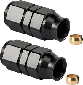 Ev01822s1bk-2 Evil Energy 6an Female Flare To 3/8 Inch Compression Hardline 2pcs Ev01822s1bk-2 Evil Energy 6an Female Flare To 3/8 Inch Compression Hardline 2pcs