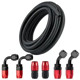 Fba-kt00400rk Evil Energy 10an Fuel Line Kit 10ft Braided Nylon Hose For Performance Vehicles