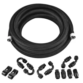 Fba-kt00467bb Evil Energy 6an Ptfe Fuel Line Kit An6 E85 Nylon Braided Hose Black