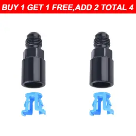 Kt01210an8bk-hw Evil Energy 8an Male To 3/8 Inch Sae Quick-disconnect Female Push-on Efi Fuel Rail Fitting 2pcs