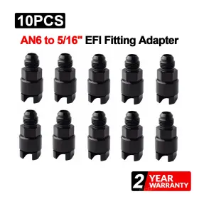 Kt01211s1bk-hw Evil Energy 10x 6an An6 Male To 5/16 Inch Quick-disconnect Female Efi Fuel Rail Fitting Aluminum