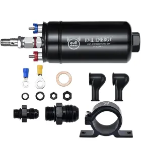 Kt04026-amz1 Evil Energy External Inline Fuel Pump With Bracket Black