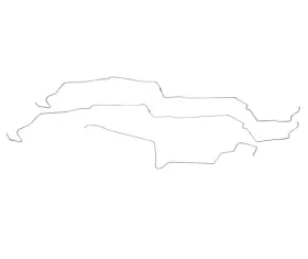 Zgl8701ss Fine Lines Fits 87-93 Ford Mustang Fuel Line Kit V8 Stainless Steel