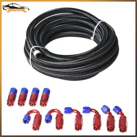 Firc2417660ss Firchassis 4 6 8 An 20ft Braided Fuel Hose Line With Swivel End Fitting Kit
