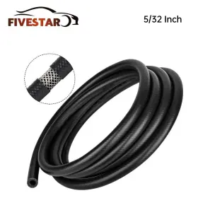 250306-1 Fivestarautopartsupplier 5/32 Inch Fuel Hose Line Push Lock Nbr Rubber Sae 30r7 5ft 10ft 25ft 300psi Black