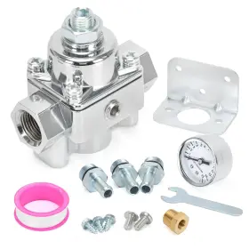 Fqranbo F-fpr05 12-803 Adjustable Fuel Pressure Regulator With Gauge Compatible