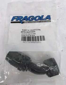 224512-bl Fragola Hose Fitting #12 45 Deg Pro-flow Black