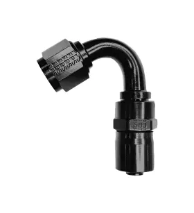 3112008 Fragola #8 120-degree Crimp Hose Fitting - Aluminum Black Anodized
