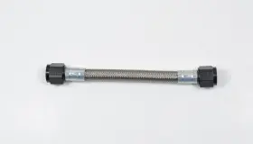 381004-bl Fragola 4 Inch Long -8 An To 8 Braided Stainless Steel Ptfe Hose Assembly Black