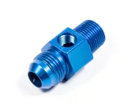 495004 Fragola -8an Male X 3/8 Mpt Inline 1/8 Fpt On-the-side Gauge Adapter