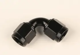 496321-bl Fragola - 4an Female 90-degree Coupler Fitting Black