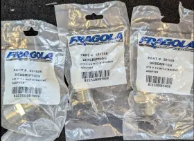 Fragola 581609 3 Pack -10 An Male To 3/4 Inch Npt Threads Straight Adapter Fitting