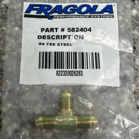 582404 Fragola -4 An Male Tee Adapter Fitting Brake Zinc Plated Steel