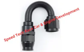 681812-bl Fragola -12 An 180 Degree Real Street Ptfe Hose End Black Speedtech
