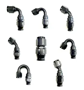 Fra681810-bl Fragola -10an Real Street X 180 Degree Hose End Black For Ptfe