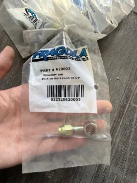 620003 Fragola Performance Systems -3 An X 10mm Banjo 20 Degree Up Hose End Fitting