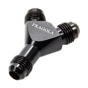 900607-bl Fragola Performance Systems Y-fitting -6an Male Inlet X 4an Outlets Black