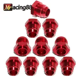 An10-one Ft Rdx10 Emusa 10x 10an Male To Weld-on Bung Flare Aluminum Red Hose End Fitting Adapter