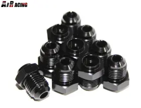 An6-one Ft Bkx10 10pcs Black -6an Male To Weld-on Bung Degree Flare Hose End Fitting Adapter