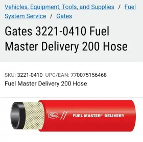 Gates 770075156468 100 Ft. Fuel Master Delivery 200 Hose