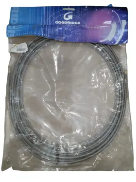 600-02-25 Goodridge 600-02 -25 Ptfe Stainless Braided Brake Line Fuel / Oil 25 Feet New