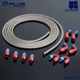 Gpl121111 Gplusmotor New Fit For Hose End Adaptor Kit 5m An10 Stainless Steel Braided Oil Fuel Line