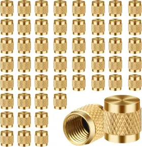Xty0254 Hingtai 50pcs 1/4 Flare Cap Round Easy Installation Refrigerant Caps Hvac Yellow