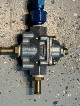 Holley 090127020227 Chrome Carbureted Fuel Pressure Regulator Two Port From 4.5 To 9 Psi